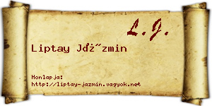 Liptay Jázmin névjegykártya